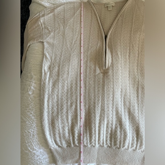 GARNET HILL Gemma Zip-Detail Cashmere Sweater XS Beige Colour - Picture 15 of 16
